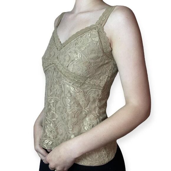 Valerie Stevens new with tags y2k lace beige cami tank - Picture 3 of 8